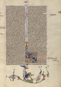 Mojžíš vybíjel vodu ze skály pro Izraelity, kolem 1250–62 (tempera a zlato na pergamenu) od Italian School