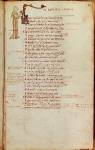 Ms 19 fol. 47 Strana textu s historickou iniciálou, od LArt dAimera od Ovidia (43-17 př. Kr.) od Italian School