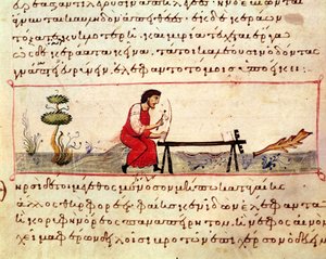 Paní Grec 479 Tradiční práce ze slonoviny, ilustrace z Cynegetica od Oppiana (tempera na pergamenu) od Italian School