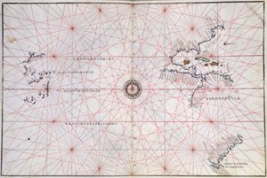 Námořní mapa Tichého oceánu a Střední Ameriky (tisk) od Italian School