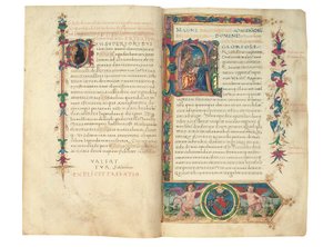 PSEUDO-ARISTOTLE, Secreta secretorum; "MARDOCHEUS IUDEUS", Epistola ad Alexandrum de cognitione veri dei; ADAM DE MONTALDO (fl. cca 1450-1495), Divinitus prolata iudicia sive premonita; Quedam alia summatim posita iudicia, Řím, cca 1490 (tuš a barva na vel od Italian School