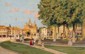Padova / Padova: Vittorio Emanuele, Prato della Valle (chromolit) od Italian School
