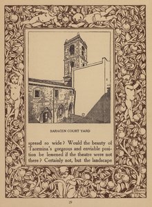 Stránka z prospektu hotelu San Domenico Palace, Taormina (litografie) od Italian School