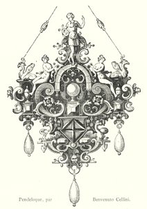 Pendeloque, od Benvenuto Cellini (rytina) od Italian School
