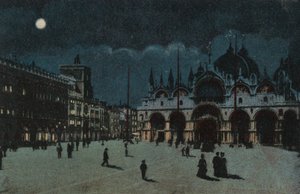 Náměstí svatého Marka (barevná litografie) od Italian School
