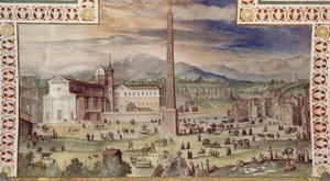 Piazza del Popolo, Řím od Italian School