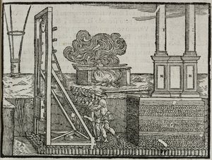 Beranidla, z „Deset knih o architektuře podle Vitruviových předpisů“ od Giovanni Antonia Rusconiho, nakladatelství Nicolini, Benátky od Italian School