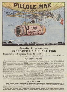 Růžové pilulky (barevná litografie) od Italian School