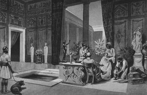 Pompeje: House of Meleager (litho) od Italian School