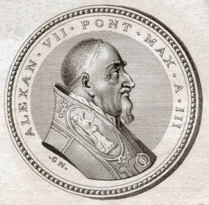 Papež Alexandr VII. (rytina od Italian School