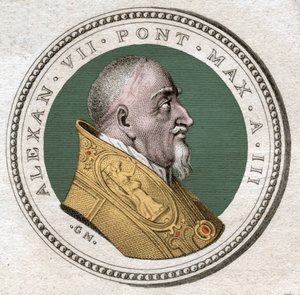 Papež Alexandr VII. (rytina od Italian School