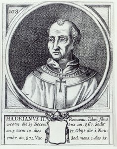 Papež Hadrián II od Italian School