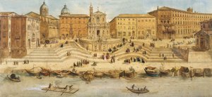 Přístav Ripetta od Italian School