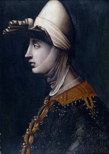 Portrét hraběnky Matildy z Toskánska, známé jako Canossa (Mathilde de Briey) (1046-1115) (Matilde di Toscana) (Matilde di Canossa) - Matilda z Toskánska od Anonymous, polovina 16. stol. - Olej na kameni, 49,5x36 - Soukromá sbírka od Italian School