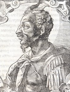 Portrét Attily z díla Bernardina Coria " " Elogia Virorum Illustris " ", Milán 16. století. od Italian School