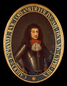 Portrét Carla Emanuela II. (1634-1675) (Charles Emmanuel Savojský) Anonymní obraz. Brescia ze 17. století, soukromá sbírka - Portrét Karla Emanuela II. (Carlo Emanuele II.) (1634-1675), vévody Savojského. Anonymní obraz 17. století. Soukromá spol od Italian School