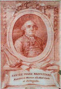Portrét Davida Pereze (1710-1778), italského skladatele. od Italian School