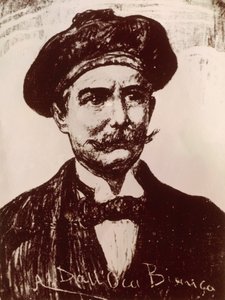 Portrét Emilio Salgari (litho) od Italian School