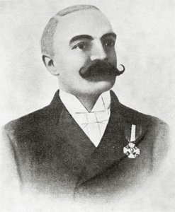 Portrét Emilio Salgari (litho) od Italian School