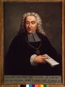 Portrét Giacoma Pertiho (1661-1756), italského skladatele od Italian School