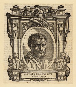 Portrét Giovanniho Battisty Franca, italského manýristického malíře a leptaře působícího v Římě, Urbinu a Benátkách v polovině 16. od Italian School