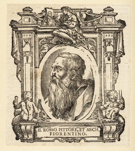 Portrét Giovanniho Battisty di Jacopo, známého jako Rosso Fiorentino nebo Il Rosso, italského architekta a manýristického malíře v oleji a fresce florentské školy od Italian School