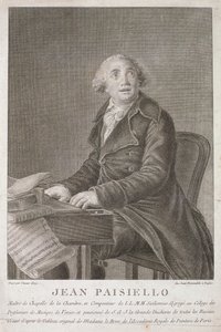 Portrét Giovanniho Paisiella (1782-1840) vyrytý Vincentem Alojou od Italian School