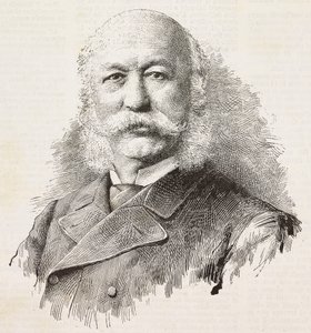 Portrét Girolama Cantelliho (1815-1884), italského vlastence a politika, rytina z fotografie Baroni a Gardelli, z L