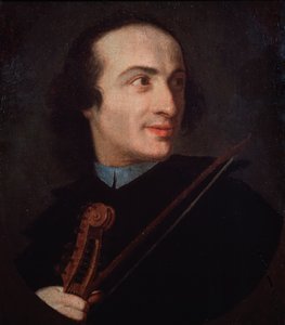 Portrét Giuseppe Tartiniho (1692-1770) italského houslisty a skladatele. od Italian School