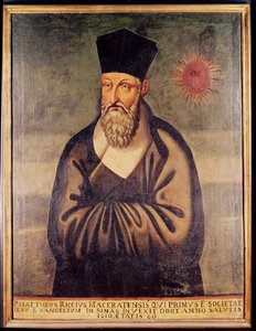 Portrét Mattea Ricciho (1552-1610) italský misionář, zakladatel jezuitské misie v Číně (panel) od Italian School