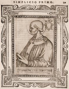 Portrét papeže Simplicia, kolem roku 1760 (rytina) od Italian School