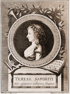 Portrét Teresa Saporiti od Italian School