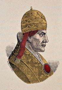 Portrét papeže Celestina III (Celestin, Celestino nebo Celestino) (1191-1198) od Italian School