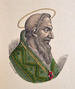Portrét papeže Eugena Iera (Eugenius I nebo Eugenio) (654-657) od Italian School