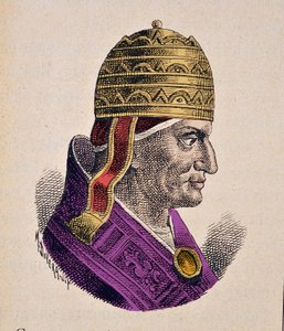 Portrét papeže Gregoire IX (Gregorio, Gregorius nebo Gregory) (1227-1241) od Italian School