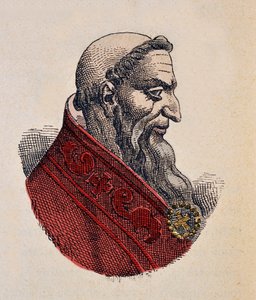 Portrét papeže Honoria Iera (Onorio) (625-638) od Italian School