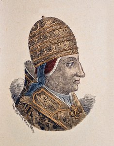 Portrét papeže Mikuláše V. (Nicola, Nicholas nebo Nicolo nebo Niccolo nebo Nicolaus) (1447-1455) od Italian School