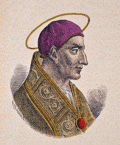 Portrét papeže Vitaliena (Vitalianus nebo Vitaliano) (657-672) od Italian School