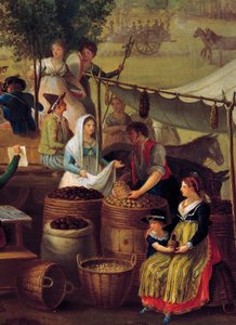 Prodejce brambor a kaštanů, obraz od neznámého umělce, Itálie od Italian School