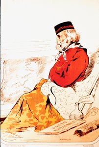 Zastoupení členů parlamentního práva Hrdinů z Risorgimenta a italského vlastence Giuseppe Garibaldiho (1807-1882) v roce 1874. Kresba. Řím, Museo del Risorgimento od Italian School
