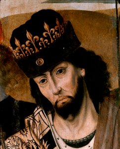 Zastoupení Roberta I. z Anjou (1278-1343), sicilského krále a vůdce Guelf Party Detail. Malba neapolské školy. Konec 15. století. Neapol, Museo Nazionale di Capodimonte od Italian School