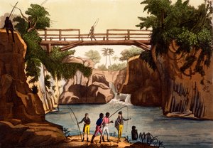 Řeka Roccie poblíž San Benedetta, Isle of Madagaskar, z Kostýmů... od Giulia Ferraria, cca 1820-30s od Italian School