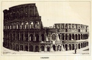 Řím: Koloseum (litho) od Italian School