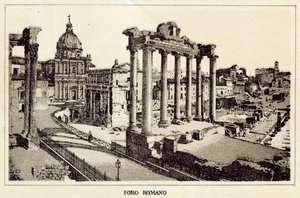 Řím: Forum Romanum (litho) od Italian School