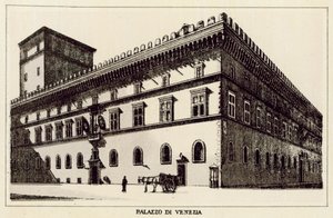Řím: Palazzo Di Venezia (litho) od Italian School