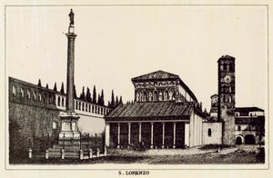 Roma: S Lorenzo (litho) od Italian School