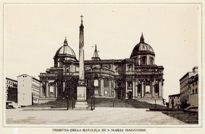 Řím: Tribuna baziliky S Maria Maggiore (litho) od Italian School