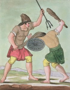 Římští gladiátoři, z LAntica Roma, 1825 od Italian School