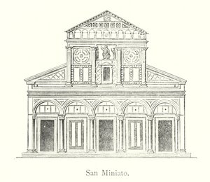 San Miniato (rytina) od Italian School