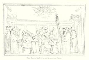 Santa Croce, Smrt svatého Františka, od Giotto (rytina) od Italian School